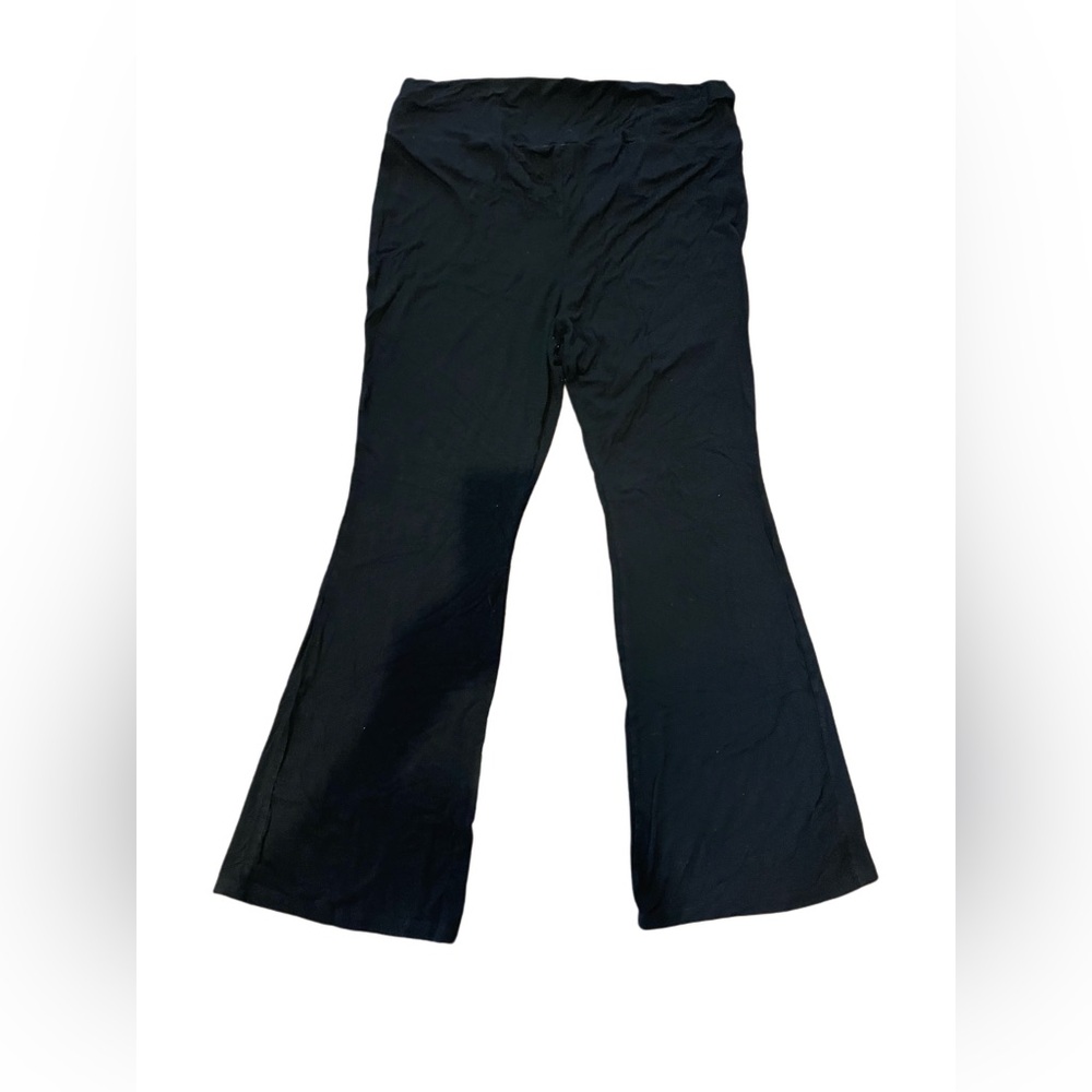 SHEIN Women's Black Knit Flared Pants